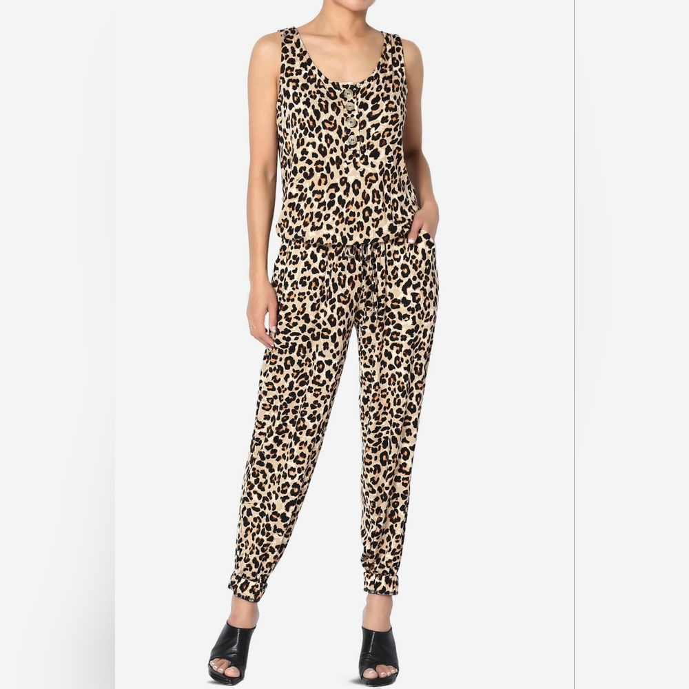 COPY - Sleeveless print jumpsuit with pockets